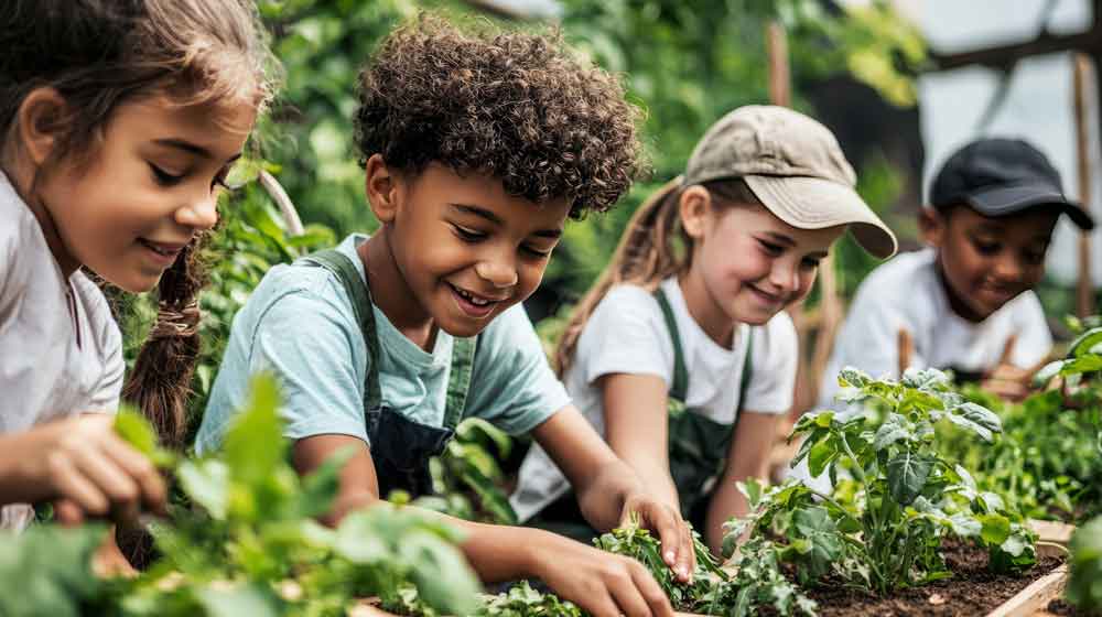 Children-learning-about-plants | King's Kourt, Inc. Youth Agriculture Programs Initiatives